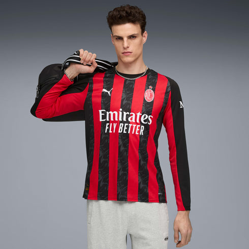 AC Milan 2025/26 Men's Long Sleeve Home Jersey
